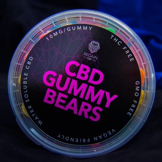 Regain CBD Gummy Bears | Mixed Flavours | 800mg (8%) | 80 Gummies