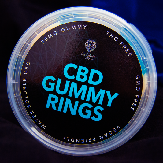 Regain CBD Gummy Rings | Blue Raspberry | 1500mg (15%) | 50 Gummies