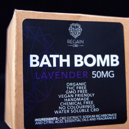 Regain CBD Luxury Bath Bomb | Lavender | 50mg (0.5%)