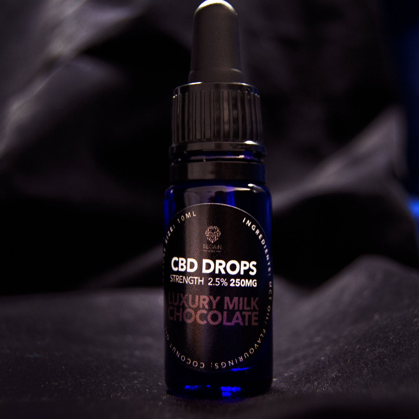 Regain CBD Drops 2.0 | Luxury Milk Chocolate | 250mg (2.5%) | 10ml